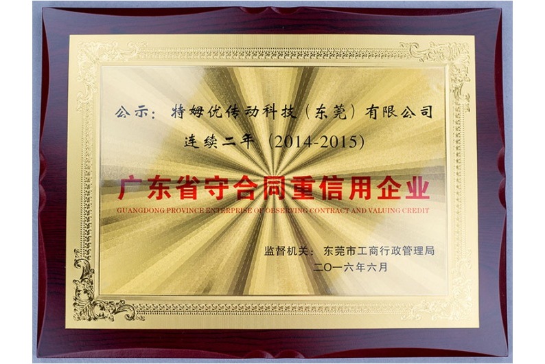 2015年度東莞市十大優(yōu)秀企業(yè)